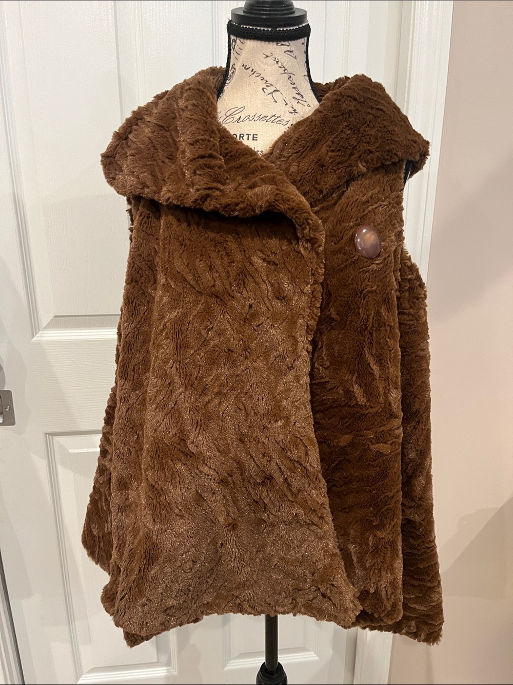 Adrienne Landau faux fur vest.